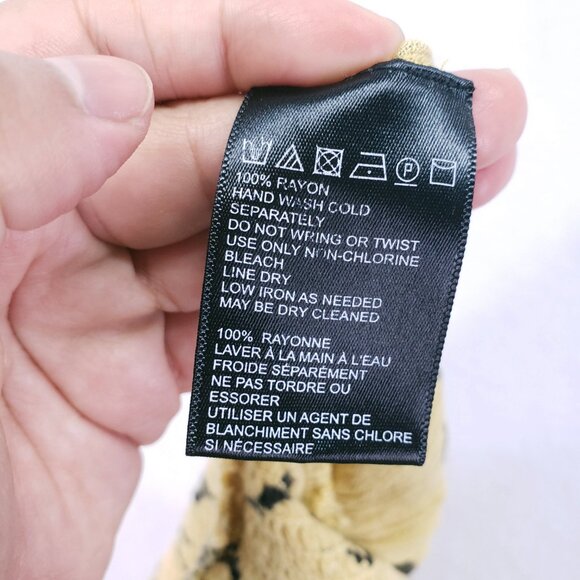 Urban Outfitters Yellow Pattern Y2K Halter Neckline Wide Leg Jumpsuit Size M - Picture 14 of 14